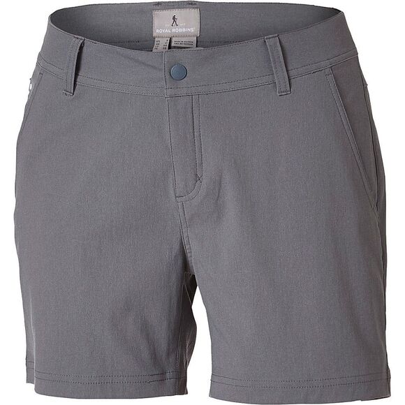 Royal Robbins Pants - Royal Robbins Alpine Road Shorts Womens 4 Pewter Gray Hiking Stretch NEW
